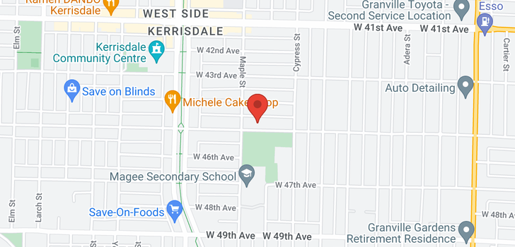 map of 1969 W 45TH AVENUE